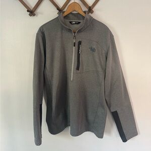 North Face Gray Quarter Zip Pullover